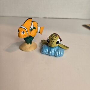 Disney Pixar Finding Nemo Marlin Squirt Turtle Fish PVC Figures Cake Toppers Lot